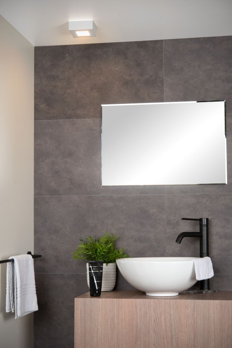 Lucide BRICE-LED - Zapustené stropné svietidlo Kúpeľňa - LED Dim. - 1x8W 3000K - IP44 - Biela